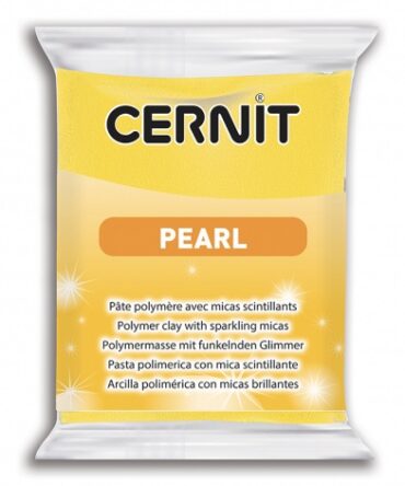Cernit Pearl Polymer Clay | 700 Yellow 56g
