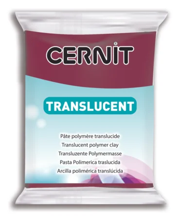 Cernit Translucent Polymer Clay | 411 Wine red/Bordeaux 56g
