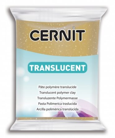 Cernit Translucent Polymer Clay | 050 Glitter gold 56g