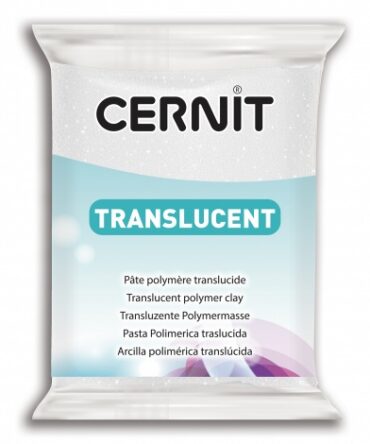 Cernit Translucent Polymer Clay | 010 Glitter white 56g