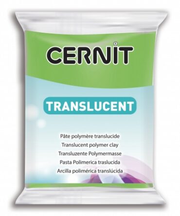 Cernit Translucent Polymer Clay | 605 Lime green 56g