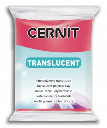 Cernit Translucent Polymer Clay | 474 Ruby red 56g