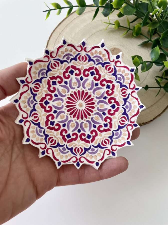 DIY Mandala Trinket Dish Kit | Air Dry Clay - Image 2