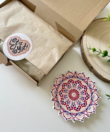 DIY Mandala Trinket Dish Kit | Air Dry Clay