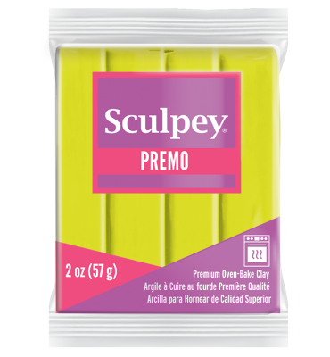 Sculpey Premo Accents Polymer Clay | 5600 Fluorescent Yellow 57g