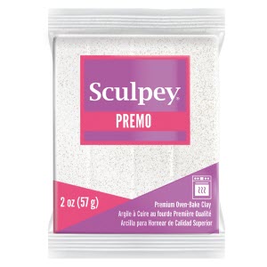 Sculpey Premo Accents Polymer Clay | 5057 Frost White Glitter 57g