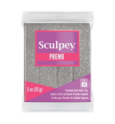 Sculpey Premo Accents Polymer Clay | 5132 White Gold Glitter 57g