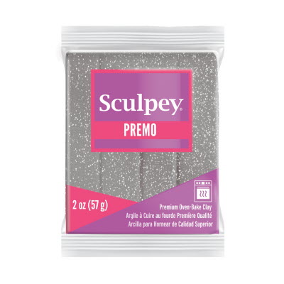Sculpey Premo Accents Polymer Clay | 5132 White Gold Glitter 57g