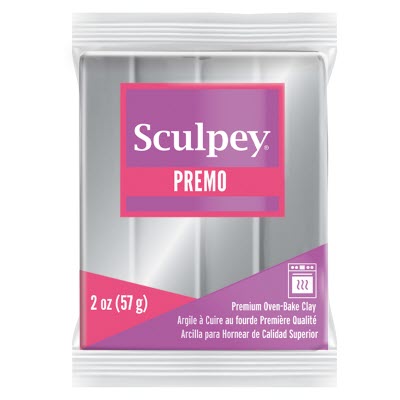 Sculpey Premo Accents Polymer Clay | 5129 Silver 57g