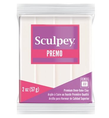 Sculpey Premo Accents Polymer Clay | 5527 White Translucent 57g
