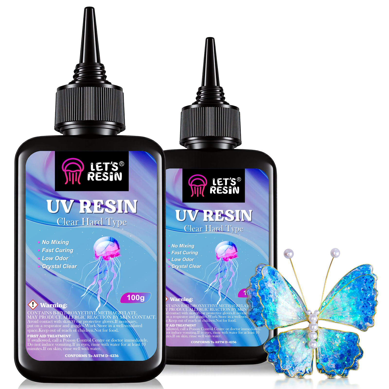 Low Viscosity Clear UV Resin Kit with Light and Tools | 200g - Image 5