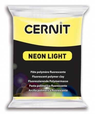 Cernit Neon Light Polymer Clay | 700 Yellow 56g