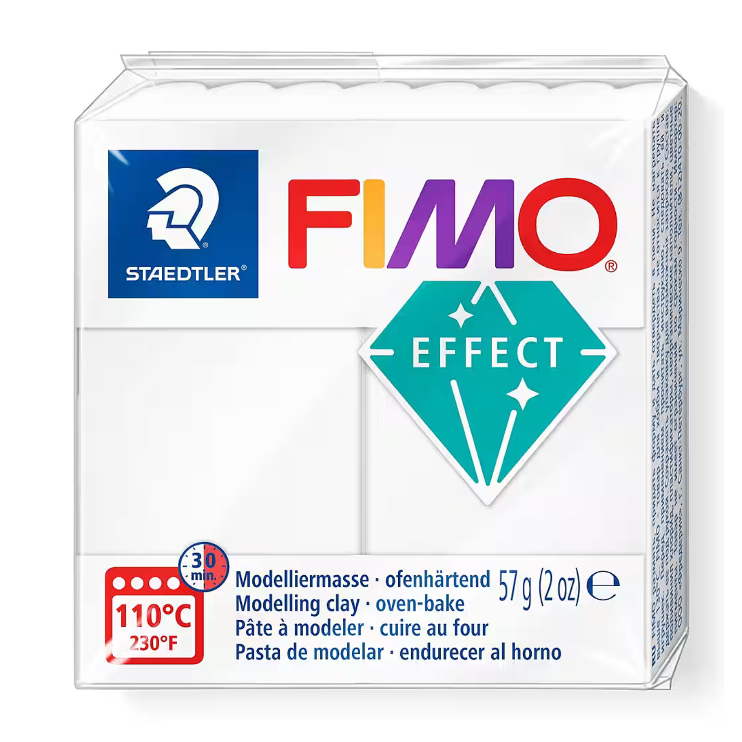 FIMO Effect polymer clay translucent 57g block