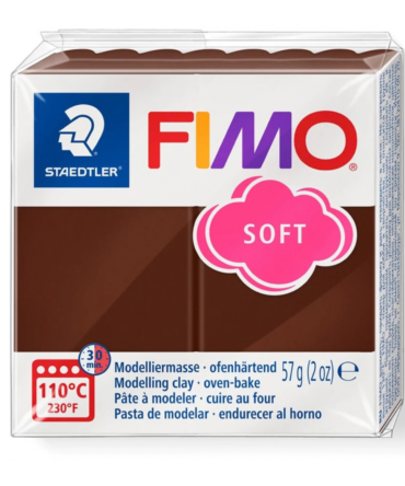 FIMO Soft polymer clay Chocolate 57g block