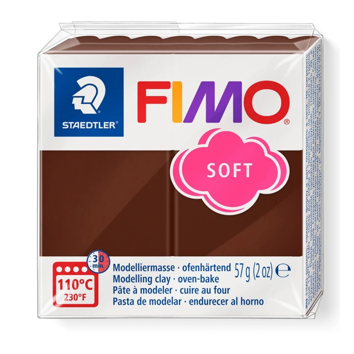 FIMO Soft polymer clay Chocolate 57g block
