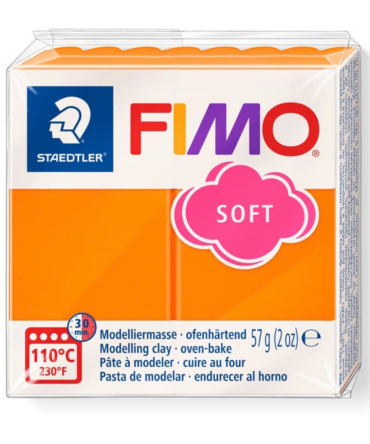 FIMO Soft polymer clay tangerine 57g block