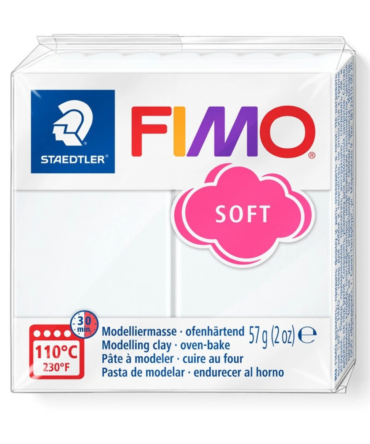 FIMO Soft polymer clay white 57g block