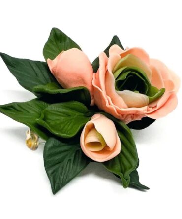 Cernit starter kit Flower Brooch final product