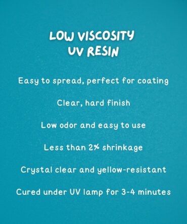 Low viscosity UV resin