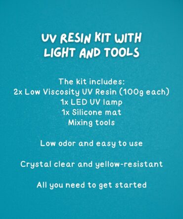 UV resin kit with lamp and tools